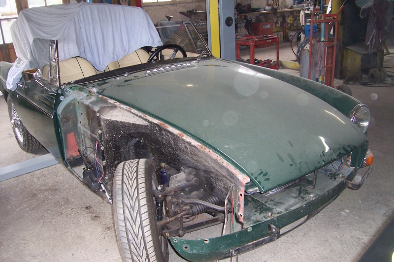 Restauration partielle MGB cabriolet